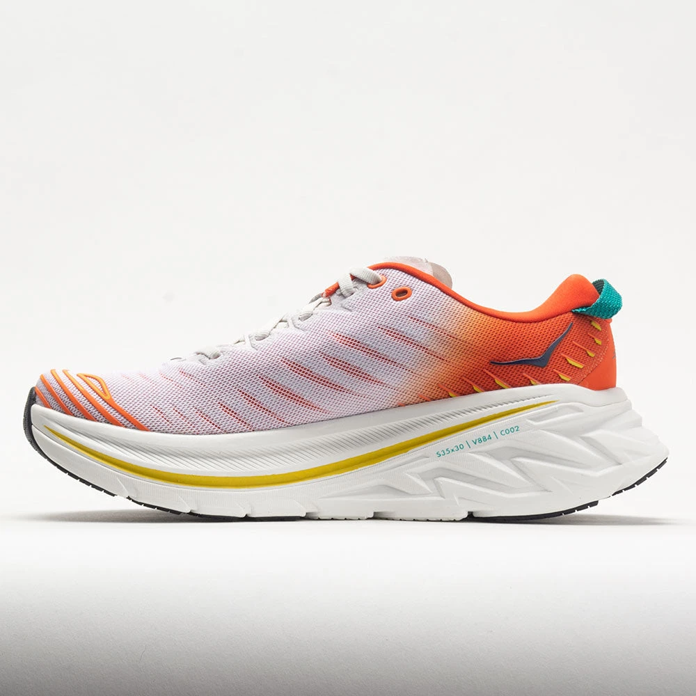 HOKA Bondi X Men's Blanc De Blanc/Flame 2 HOKA Bondi X Men's Blanc De Blanc/Flame - Image 2