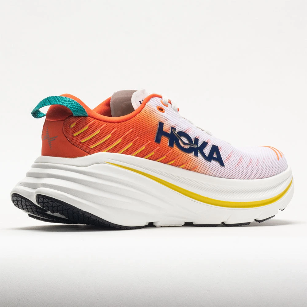 HOKA Bondi X Men's Blanc De Blanc/Flame 6 HOKA Bondi X Men's Blanc De Blanc/Flame - Image 6