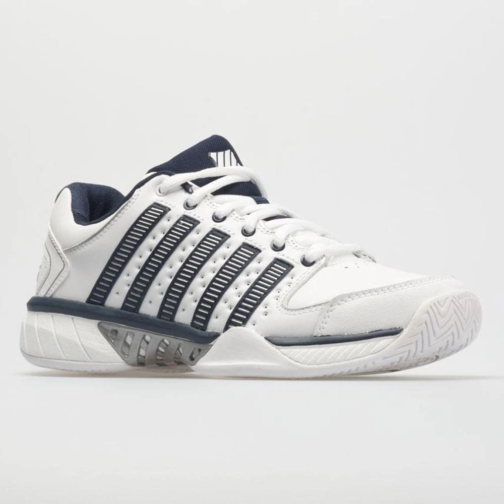 K-Swiss Hypercourt Express Leather Men's White/Navy/Silver 5 K-Swiss Hypercourt Express Leather Men's White/Navy/Silver - Image 5
