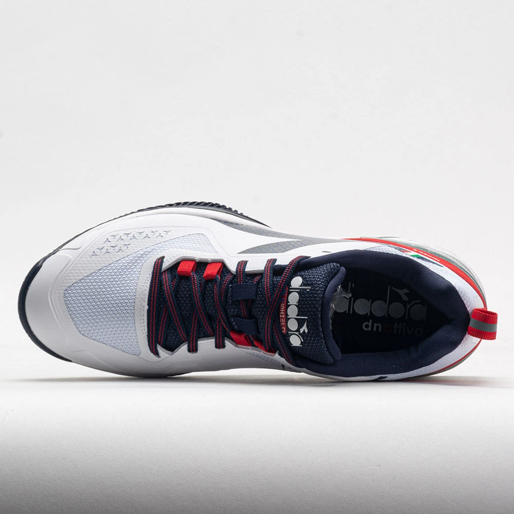 Diadora Blushield Torneo 2 Clay Men's White/Corsair/Fiery Red 3 Diadora Blushield Torneo 2 Clay Men's White/Corsair/Fiery Red - Image 3