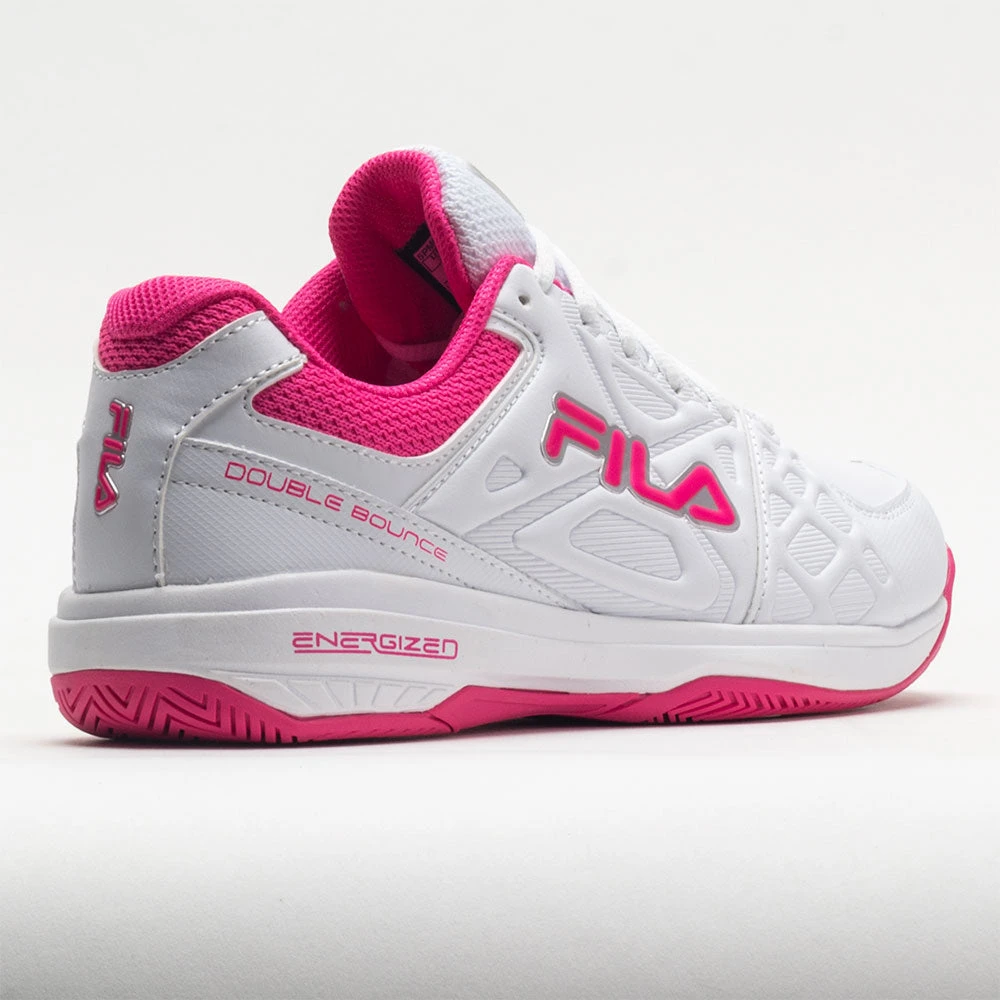 Fila Double Bounce 3 Women's White/White/Pink Glo 6 Fila Double Bounce 3 Women's White/White/Pink Glo - Image 6