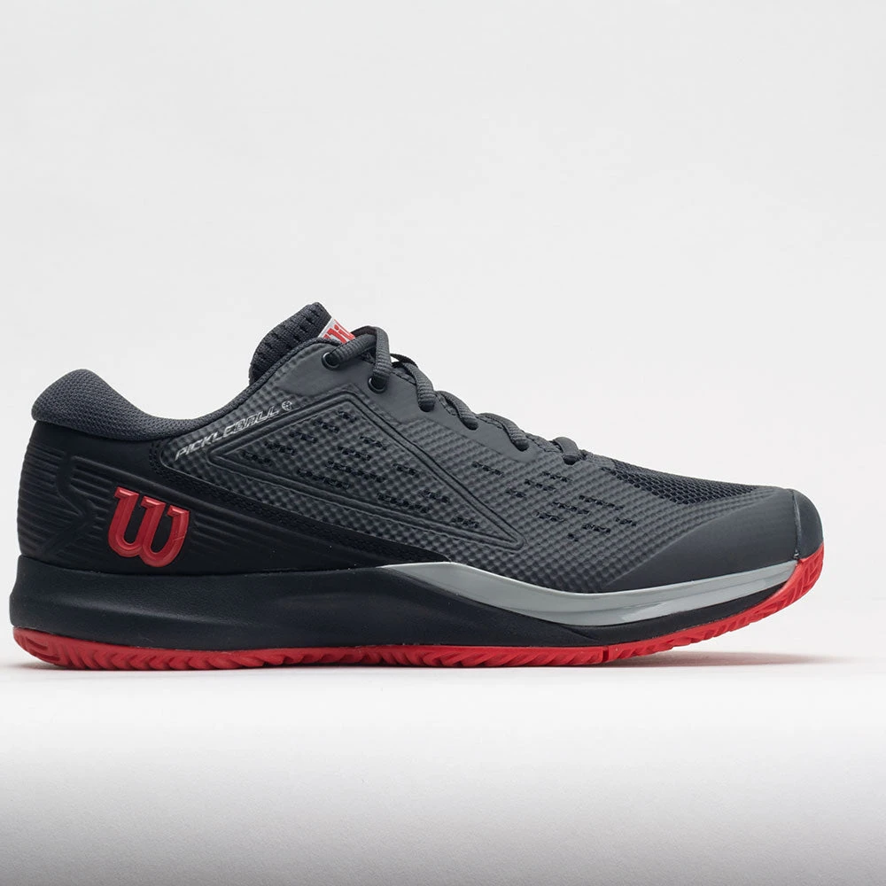 Wilson Rush Pro Ace Pickler Men's Ebony/Black/Wilson Red 1 Wilson Rush Pro Ace Pickler Men's Ebony/Black/Wilson Red