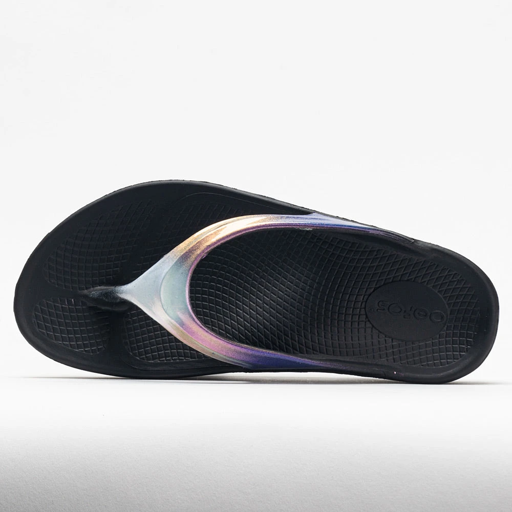 OOFOS OOlala Luxe Women's Black/Calypso 2 OOFOS OOlala Luxe Women's Black/Calypso - Image 2